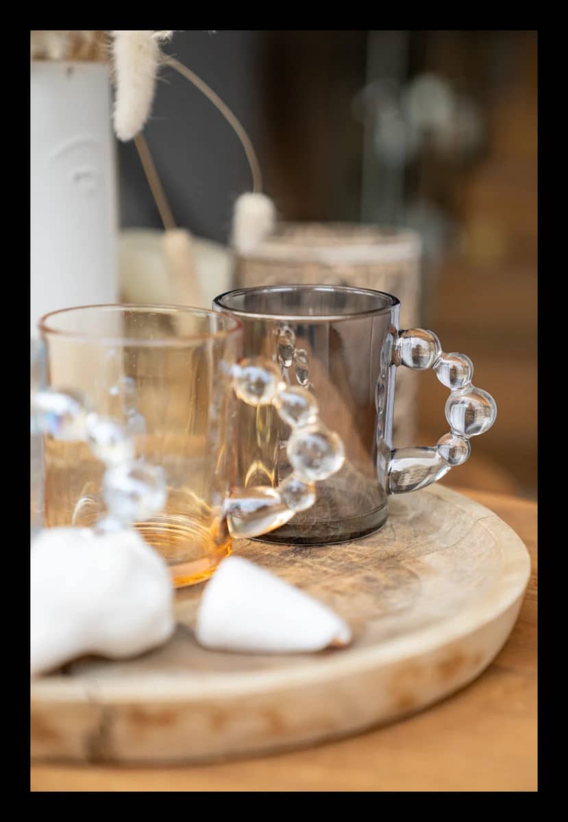 Glass mug, clear