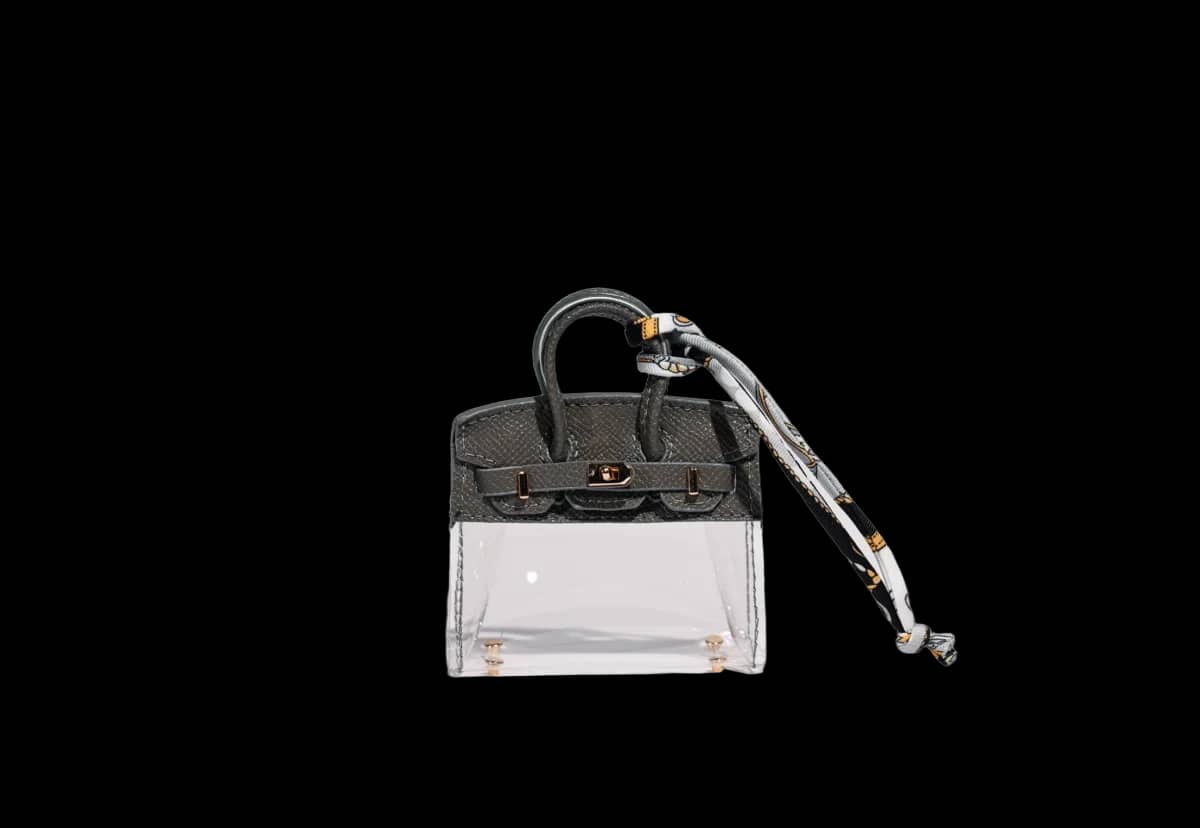 Stylish mini bag charm GREY