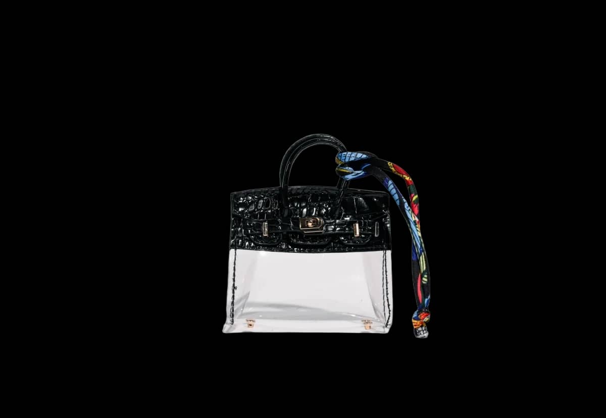 Stylish mini bag charm BLACK