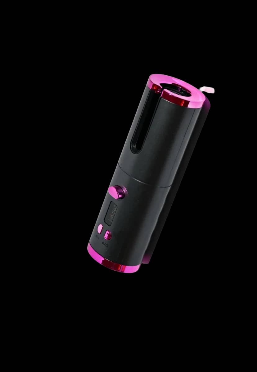 Automatic rotating curler with display – cordless, stress-free