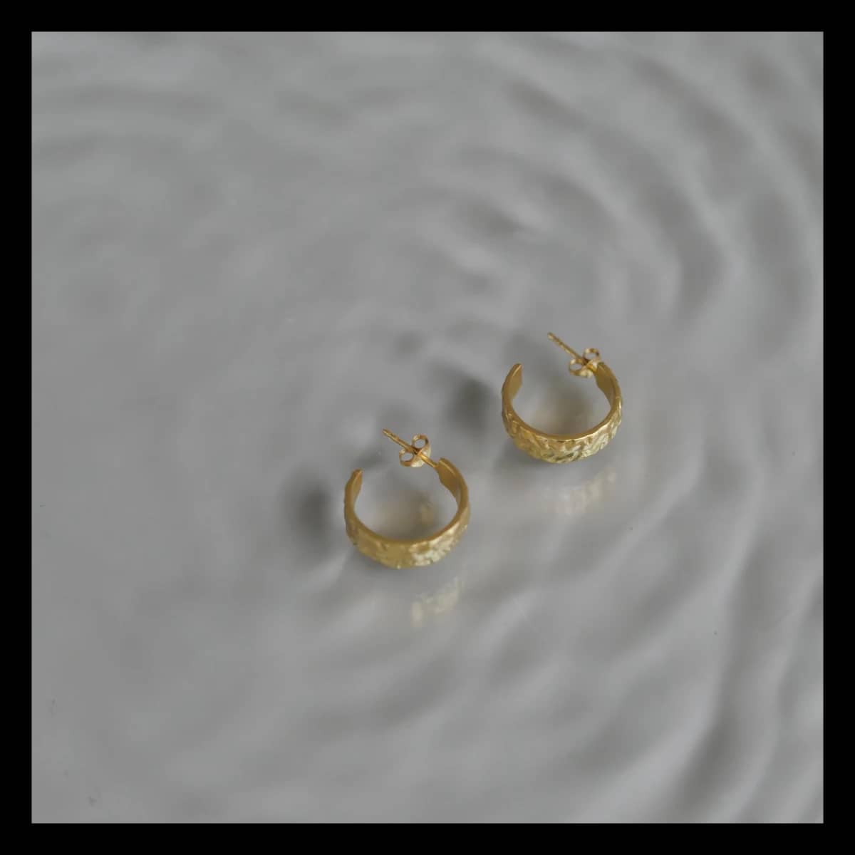 DASAR earrings, 22K gold-plated