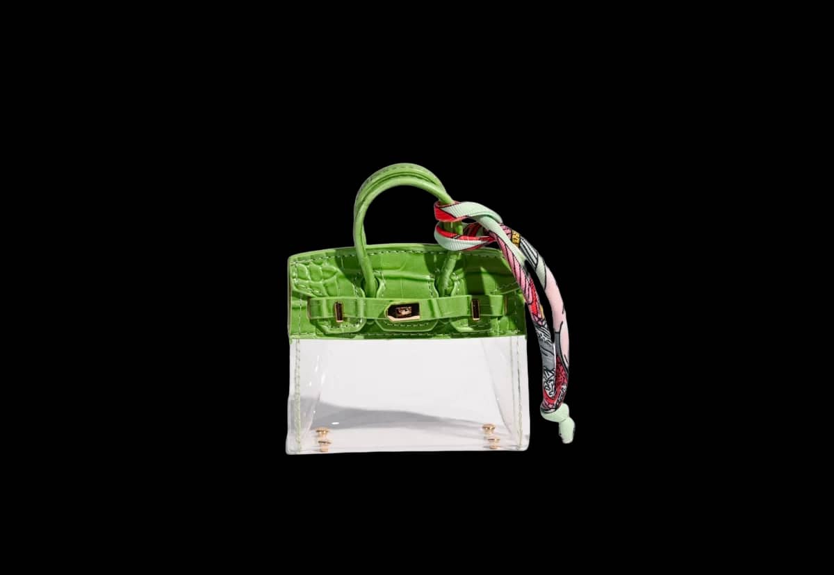 Stylish mini bag charm GREEN