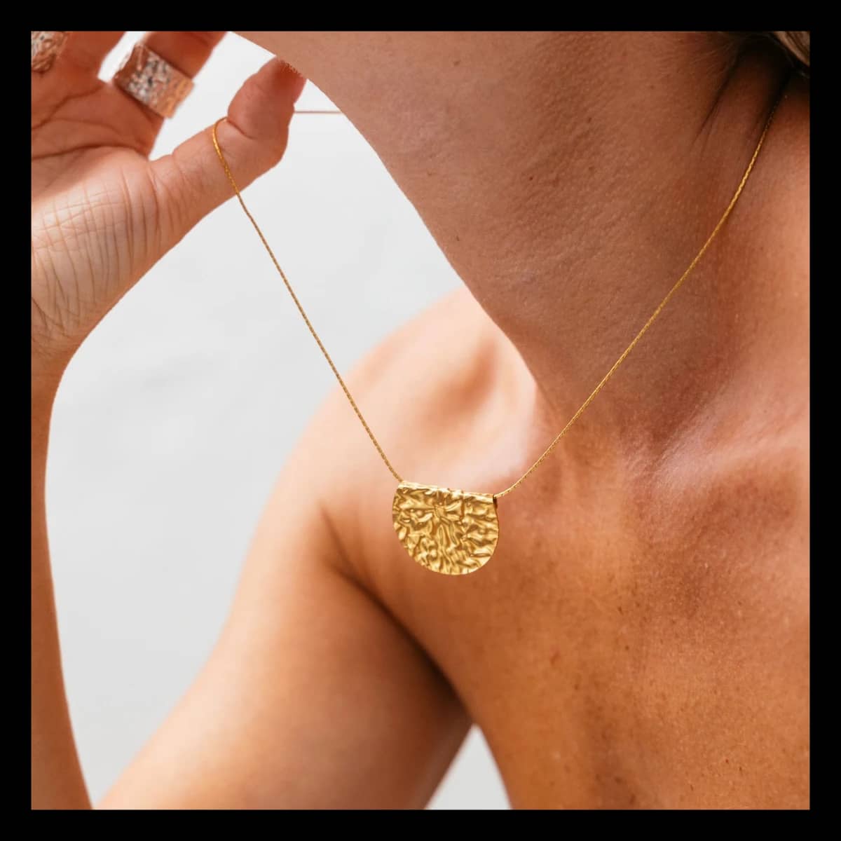 DASAR necklace, 22K gold-plated