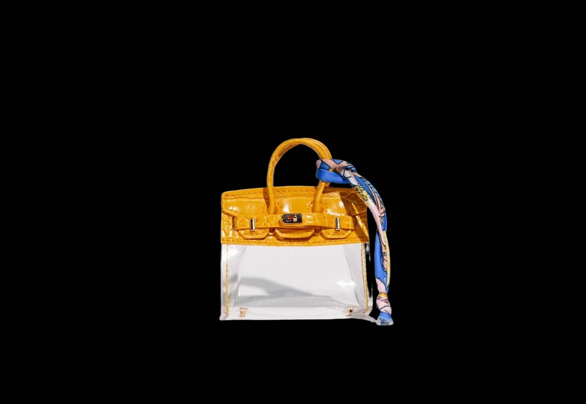 Stylish mini bag charm YELLOW