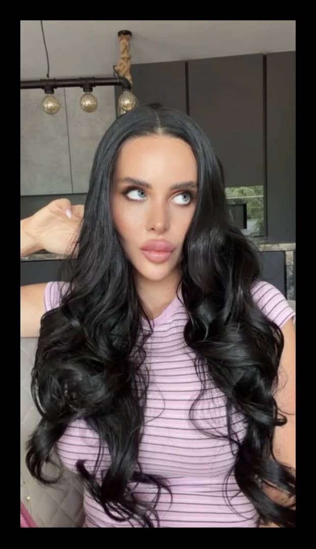 Synthetic wig Morticia