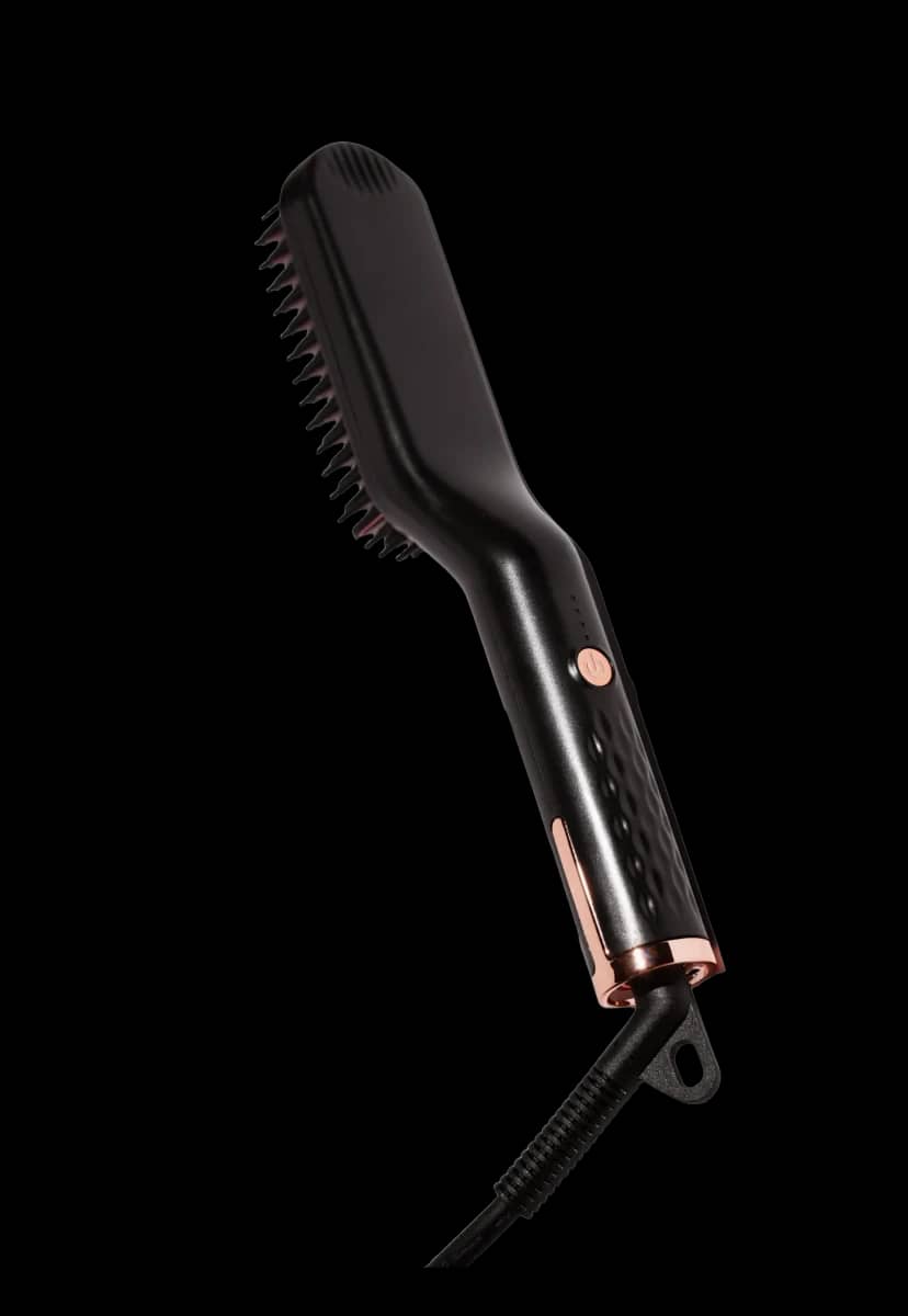 Smart heated straightening comb for beard and hair