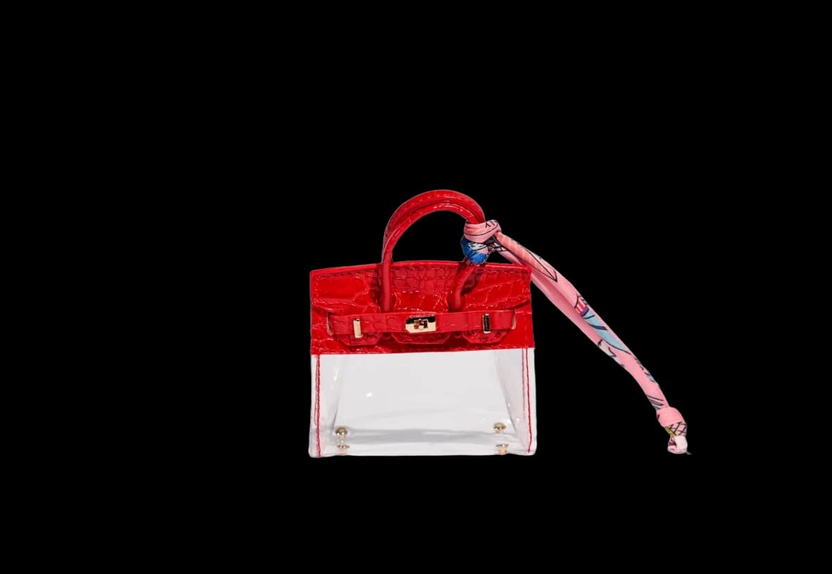 Stylish mini bag charm RED