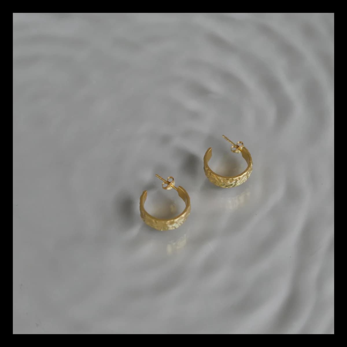 DASAR earrings, 22K gold-plated