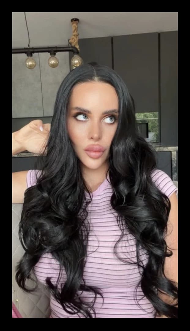 Synthetic wig Morticia